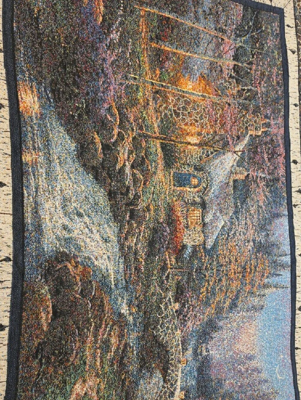 Thomas Kinkade decorative woven